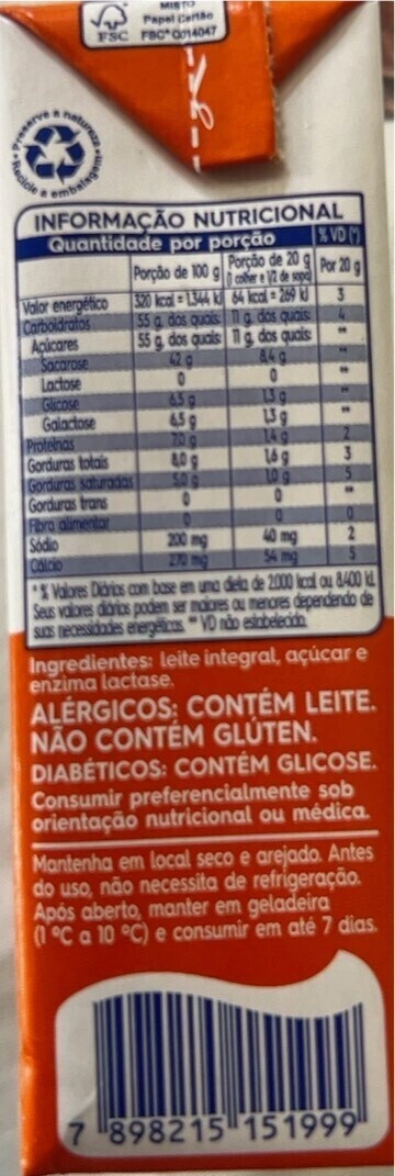 Leite Condensado Zero Lactose Piracanjuba
