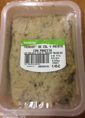 "Trinxat" de col y patata con panceta