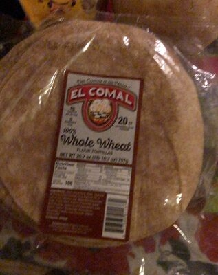 100% Whole Wheat Flour Tortillas